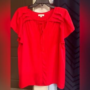 Max Studio flowy red blouse
